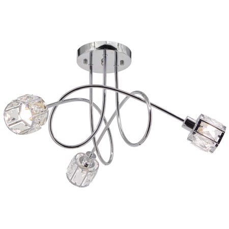 Plafon chromowany 3-punktowy szklany 57cm 6510/3 - Lampy Elem